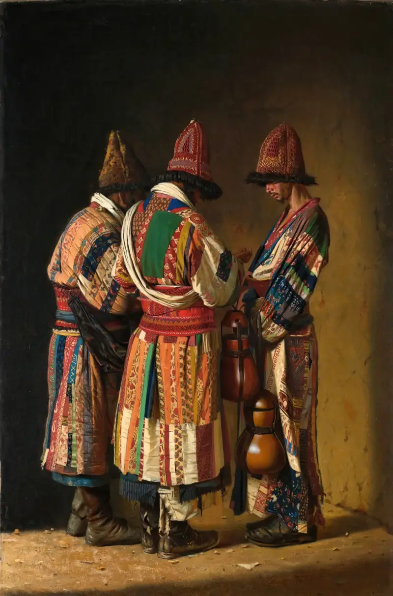 Derwische in Festtagskleidung von Vasily Vereshchagin