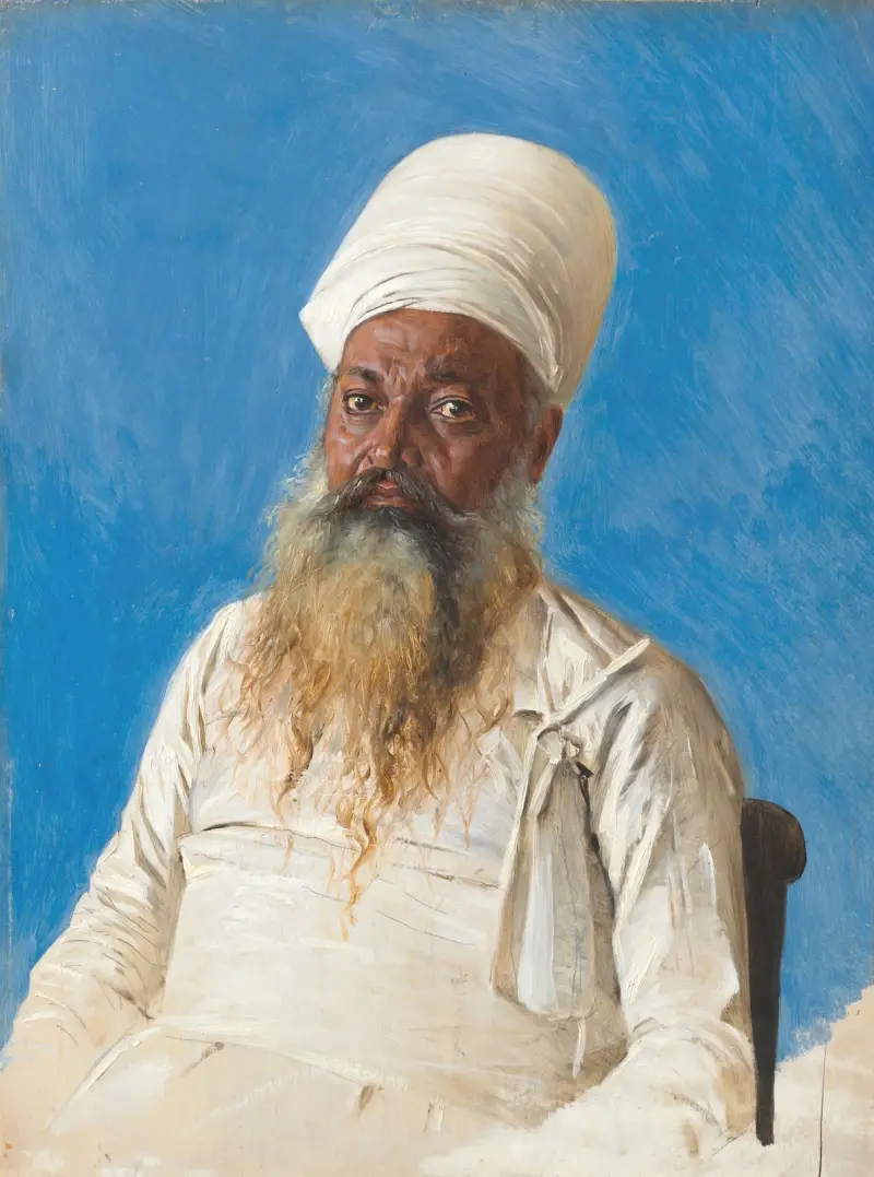 Parsi priest (fire worshiper). Bombay av Vasily Vereshchagin