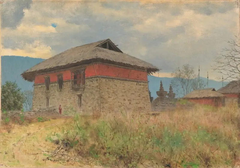 Der Haupttempel des Klosters Tassiding, Sikkim von Vasily Vereshchagin