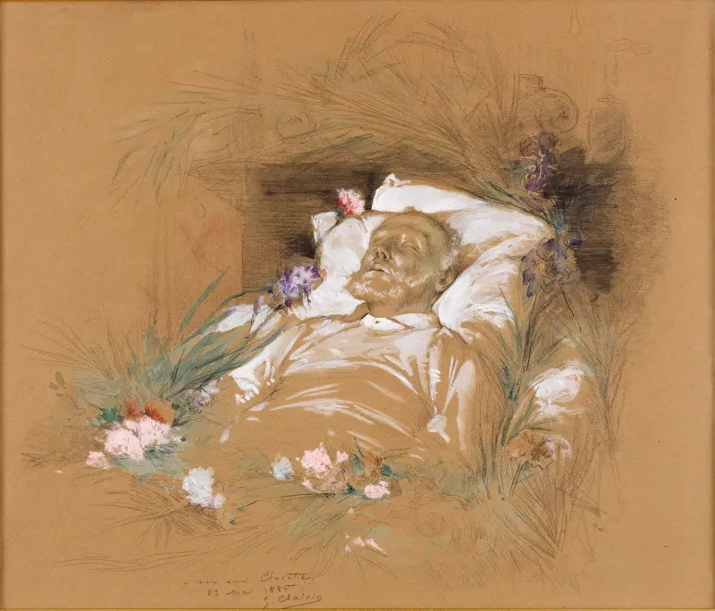 Victor Hugo sur son lit de mort av Georges Jules Victor Clairin