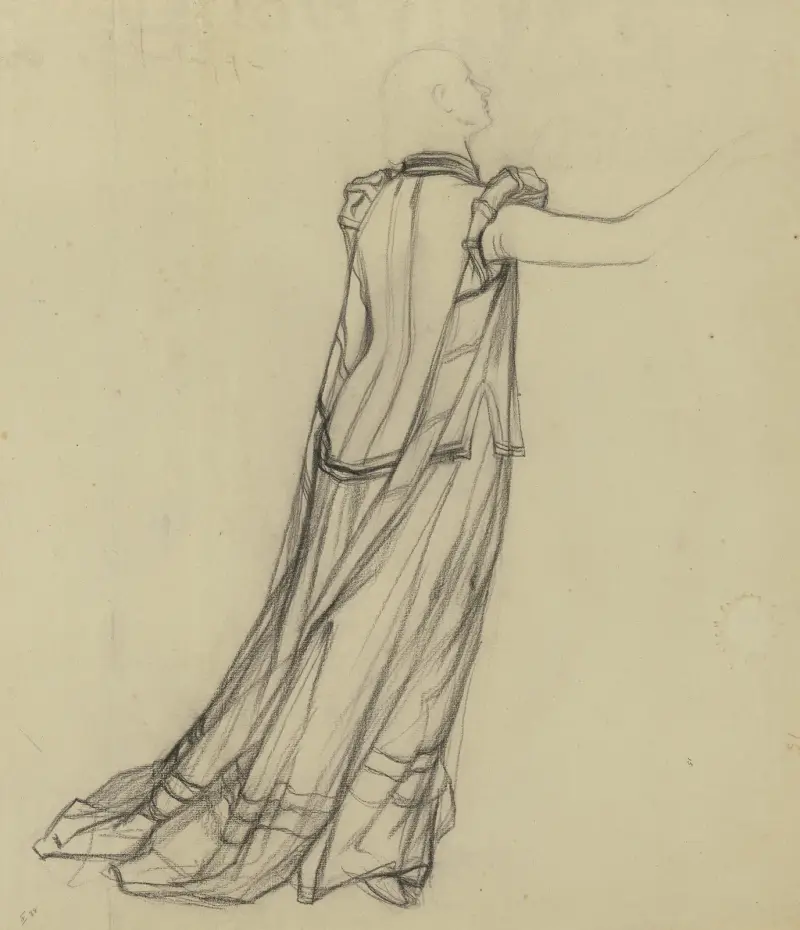 Garbed figure to the right av Victor Müller