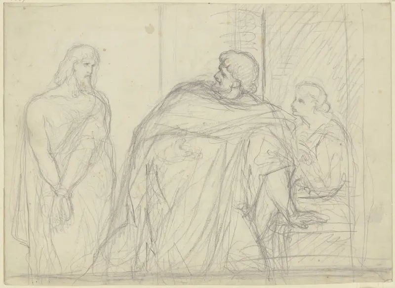 Johannes Döparen inför Herodes Antipas och Herodias eller Kristus inför Pilatus av Victor Müller