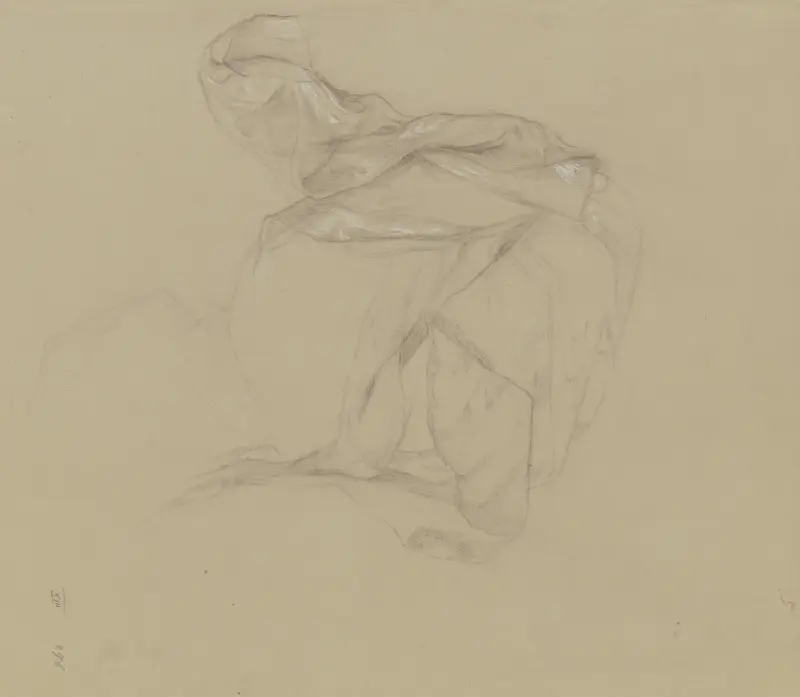 Studie av klädesplagg av Victor Müller