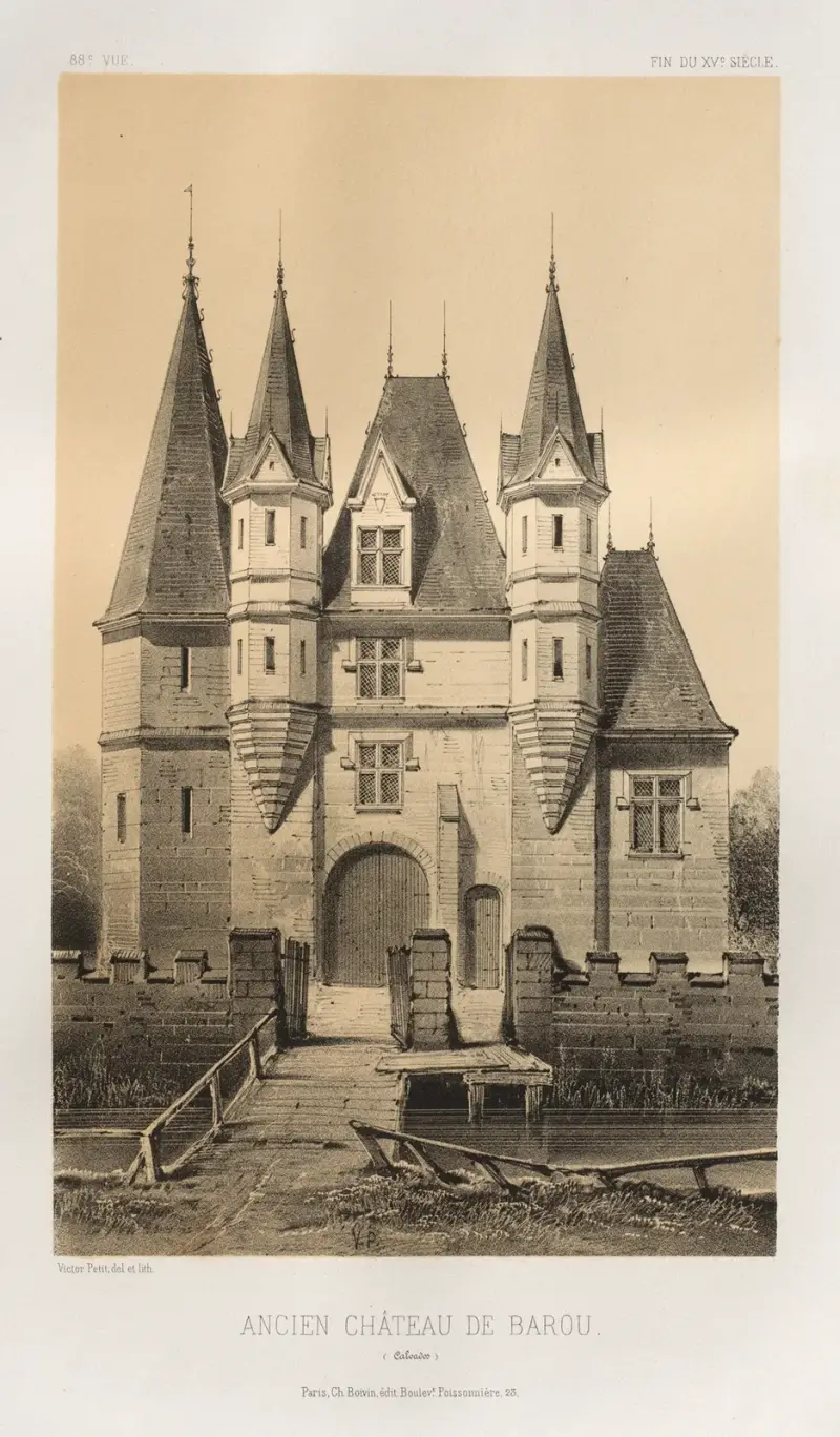 Altes Schloss von Barou (Calvados) von Victor Petit