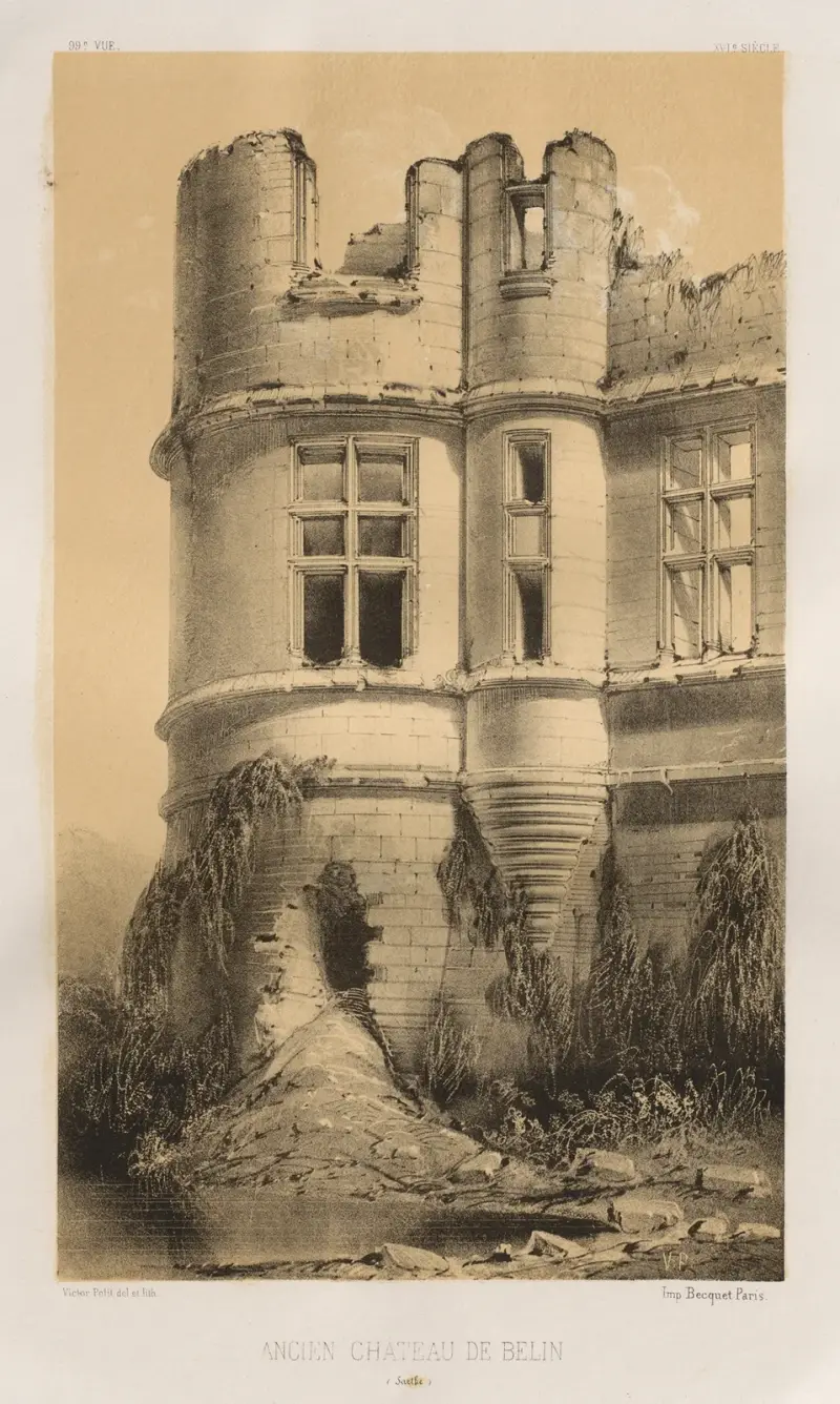 Altes Schloss von Belin (Sarthe) von Victor Petit
