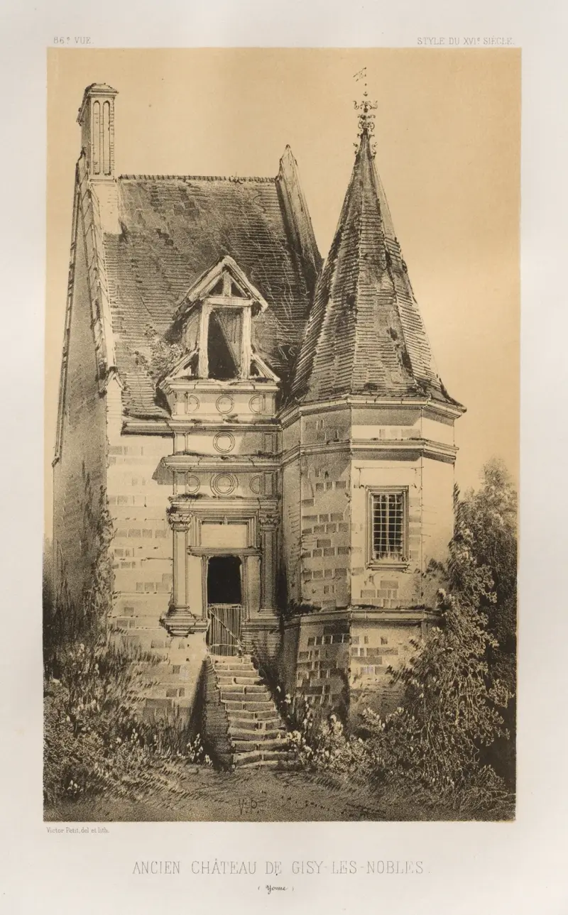 Altes Schloss von Gisy-les-Nobles (Yonne) von Victor Petit