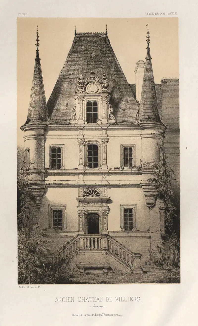 Ancien Chateau de Villiers (Somme) av Victor Petit