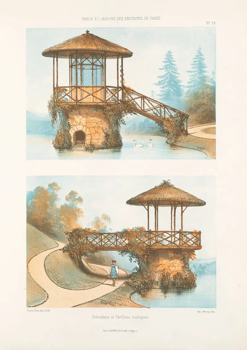 Belvederen und ländliche Pavillons von Victor Petit