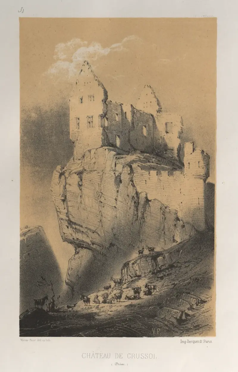 Schloss Crussol (Drôme) von Victor Petit