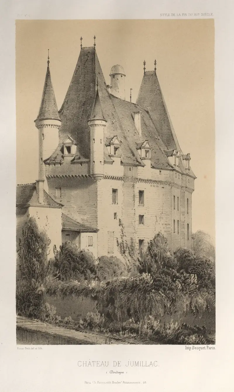Schloss Jumillac (Dordogne) von Victor Petit
