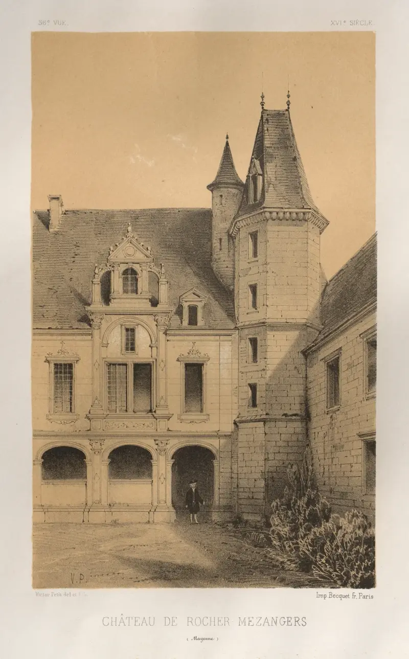 Schloss Rocher Mezangers (Mayenne) von Victor Petit