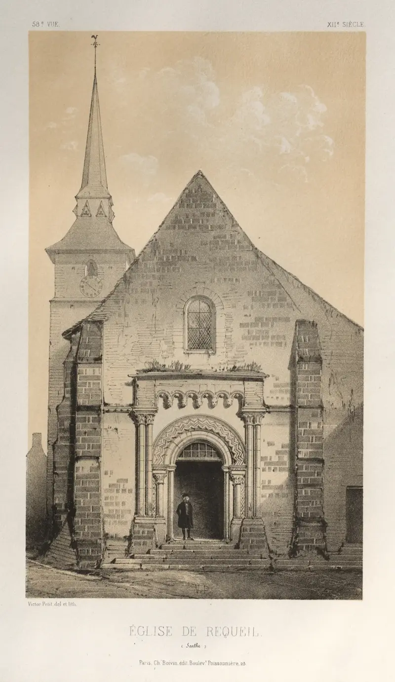 Kirche von Requeil (Sarthe) von Victor Petit