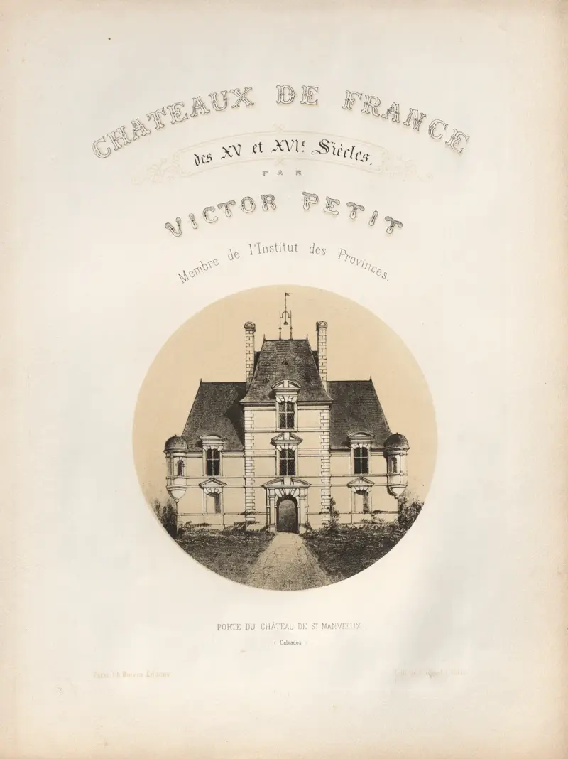 Frontispiece, Porte du Château de St Manvieux (Calvados) av Victor Petit