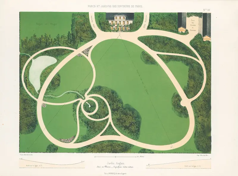 Englischer Garten in der Ebene – Nr. 2 von Victor Petit