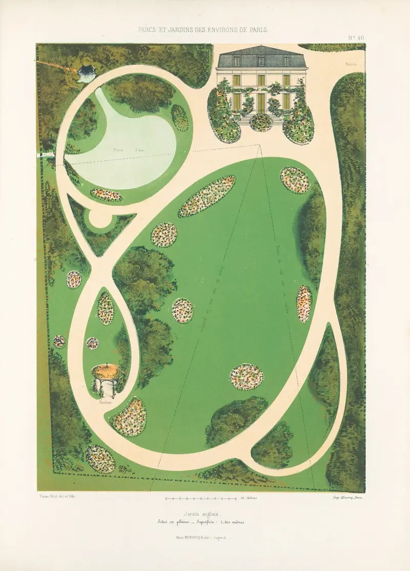 Englischer Garten in der Ebene – Nr. 1 von Victor Petit