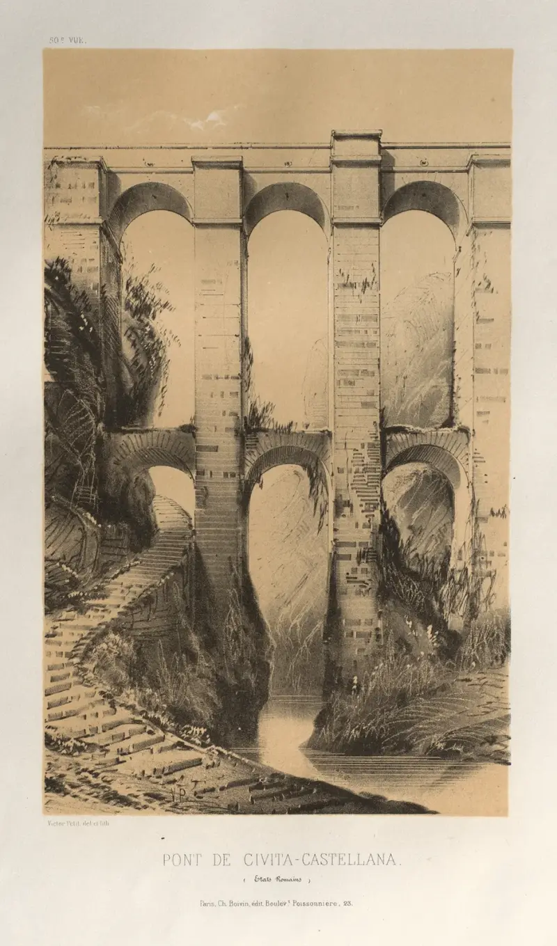 Pont De Civita-Castellana (Etats Romains) av Victor Petit