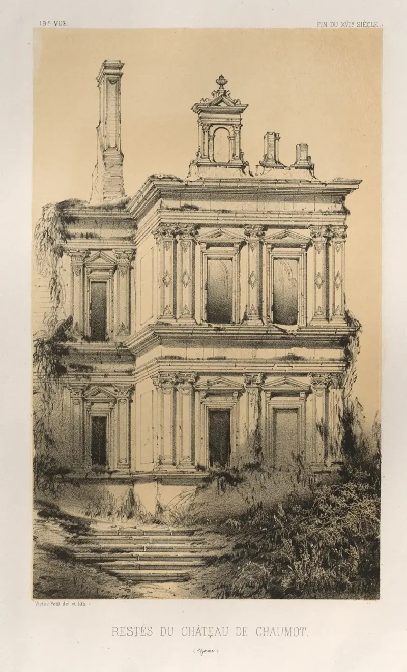 Überreste des Schlosses Chaumot (Yonne) von Victor Petit