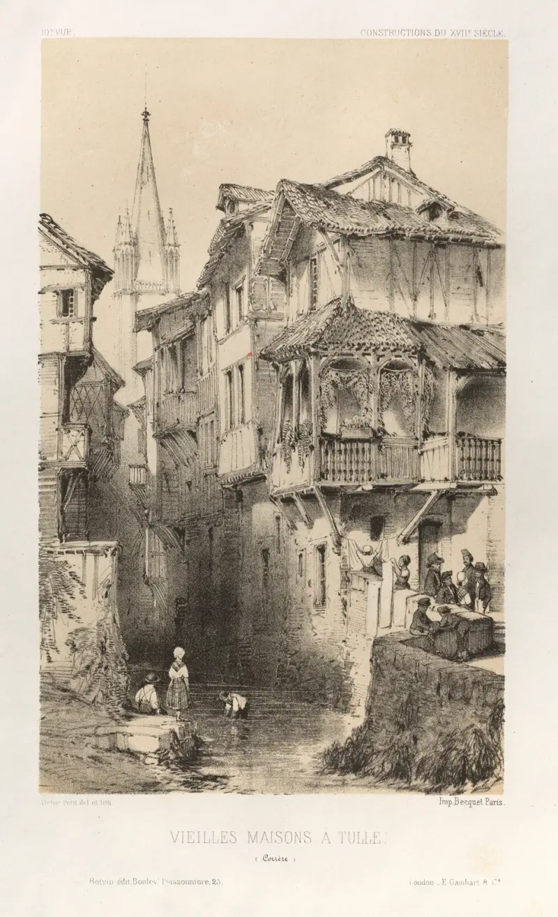 Vielles Maisons A Tulle (Correze) av Victor Petit