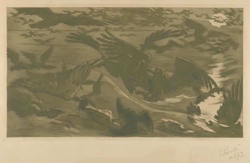 Rovfåglar (Ouiseux de proie) av Victor Prouvé