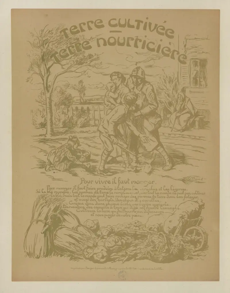 Terre cultivée, terre nourricière av Victor Prouvé