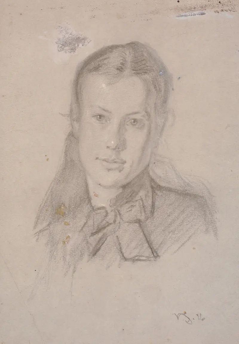 Portræt af Martha Møller (g.m. Viggo Johansen 1880) av Viggo Johansen