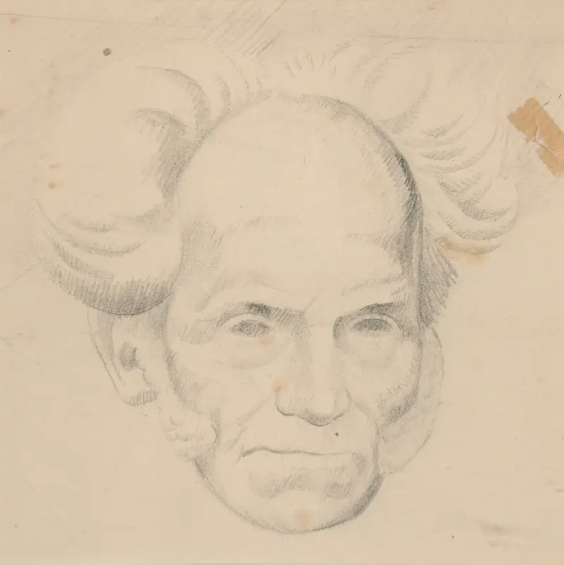 Potrait of Schopenhhauer av Viking Eggeling