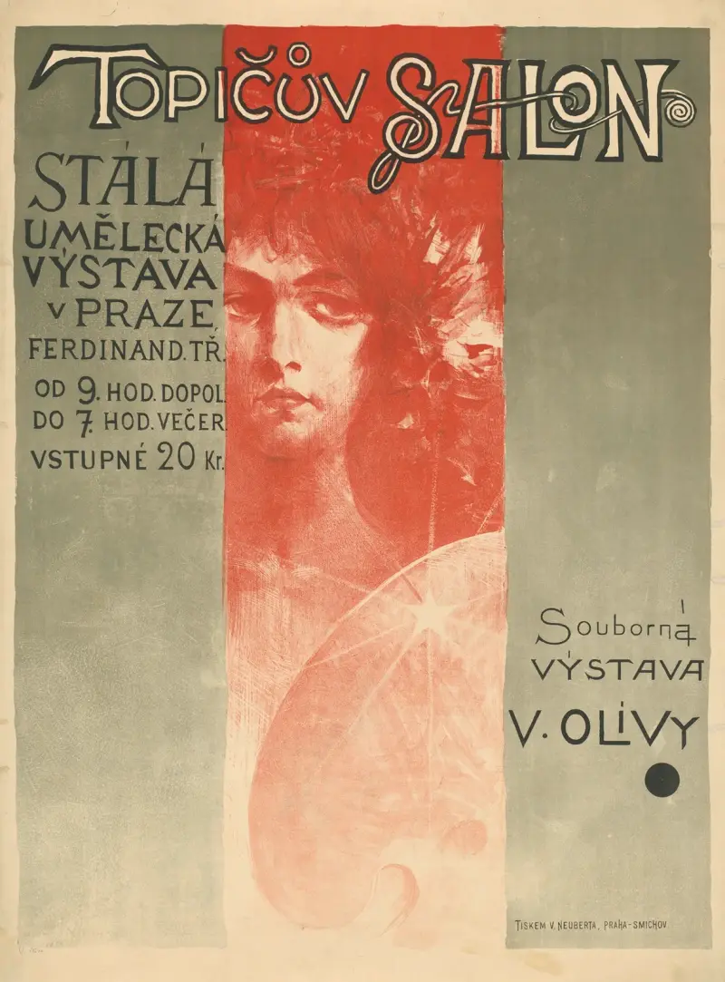Topičův Salon. Vystava V. OLIVY av Viktor Olíva