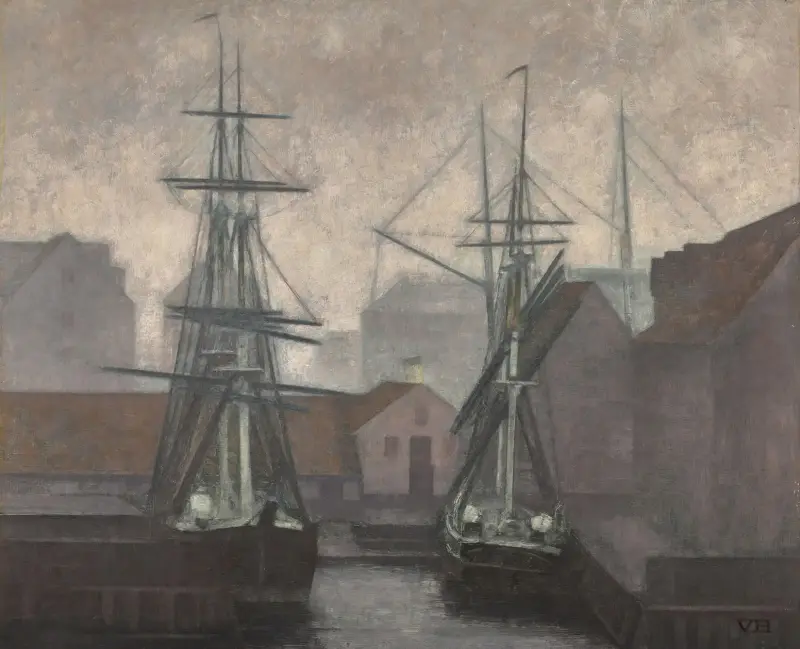 Grönländische Handelsbrygge, Christianshavn, Kopenhagen von Vilhelm Hammershøi