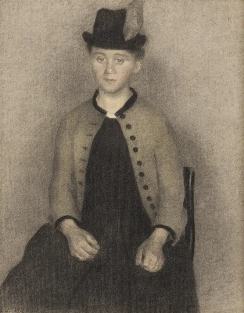 Ida Ilsted, the Artist’s Wife av Vilhelm Hammershøi