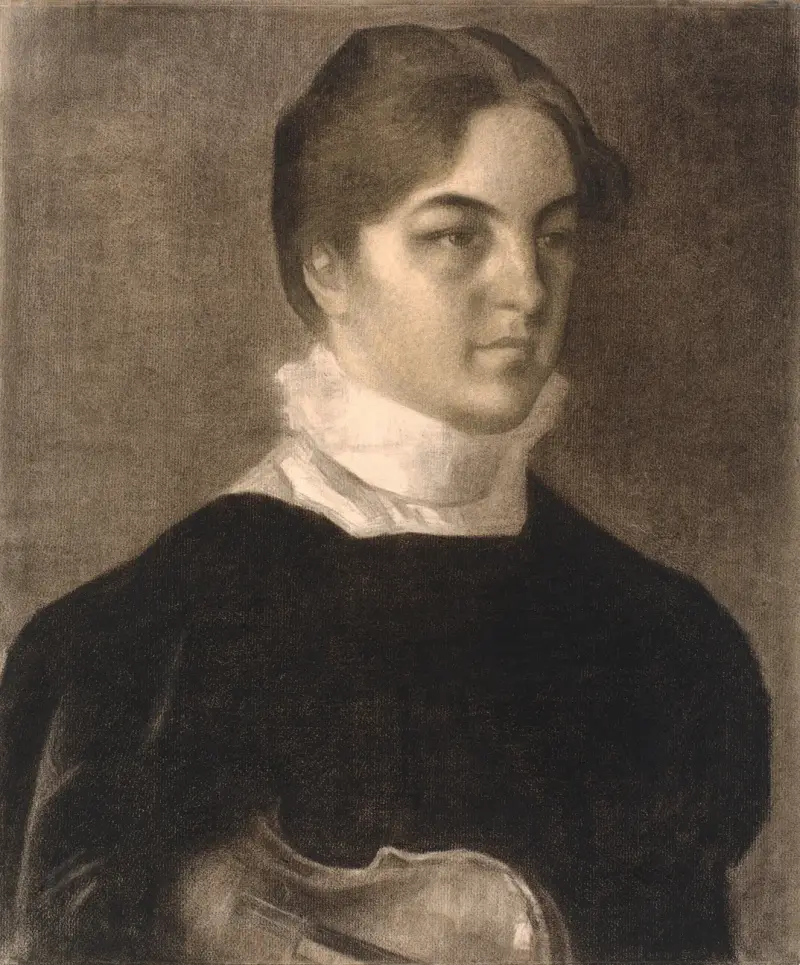Portrait of Karen Bramsen av Vilhelm Hammershøi