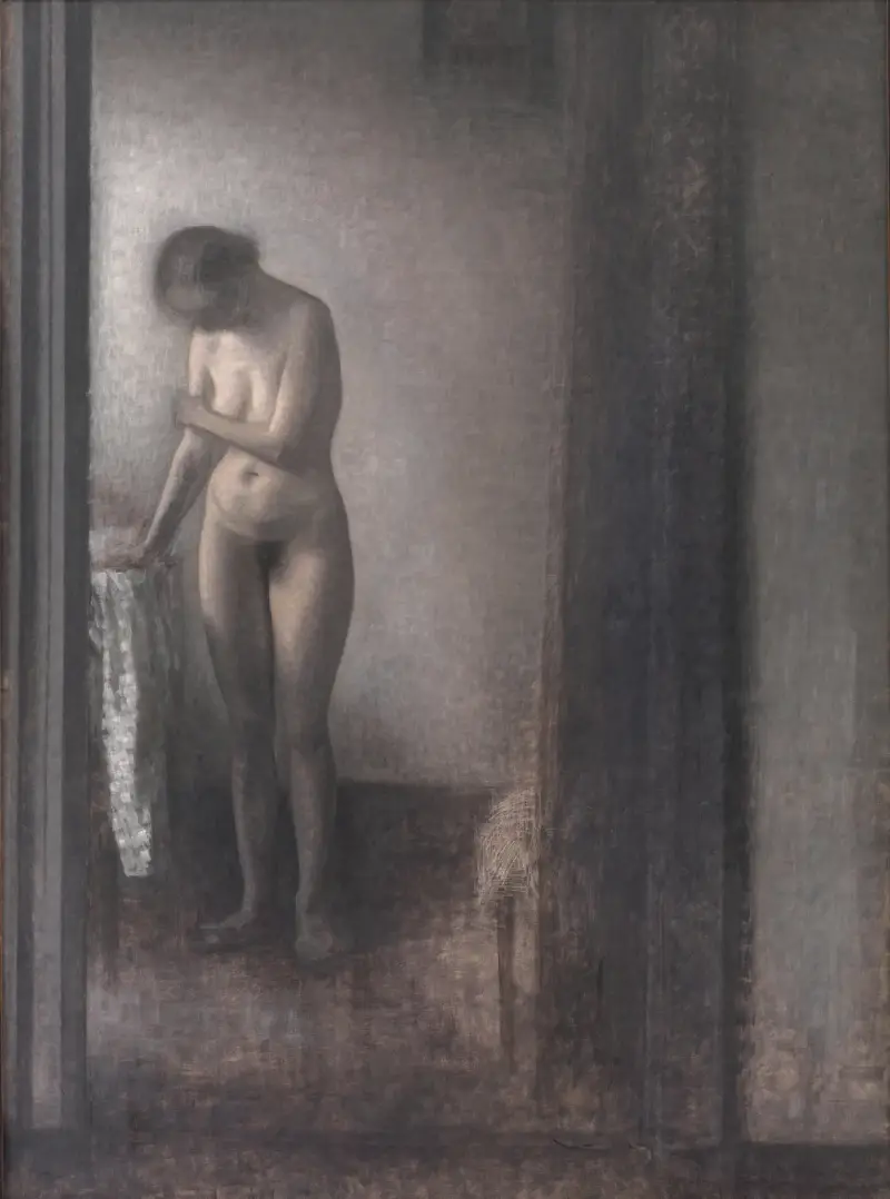 Standing Female Nude av Vilhelm Hammershøi
