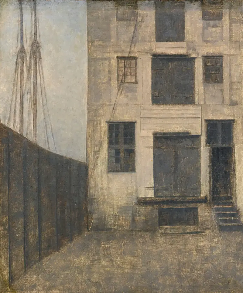 The Old Warehouse In Christianshavn av Vilhelm Hammershøi
