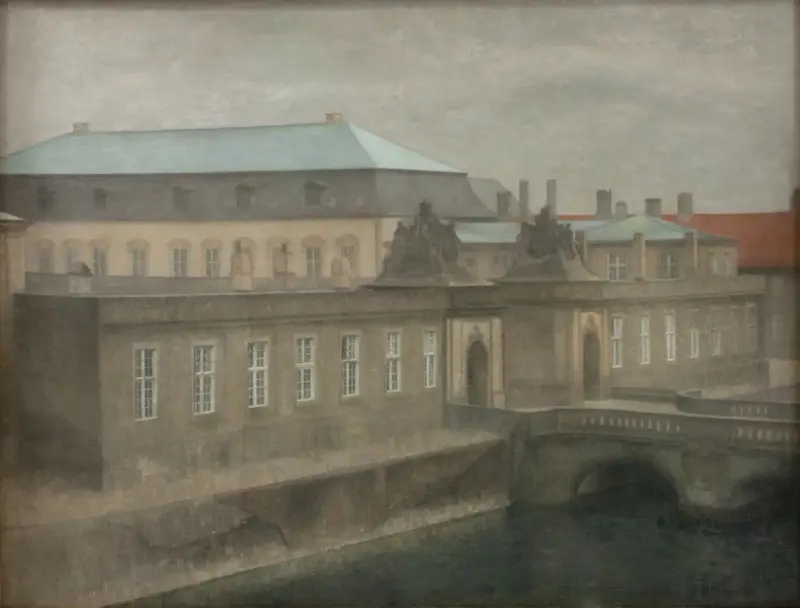 View of Christiansborg Palace. Late Autumn av Vilhelm Hammershøi