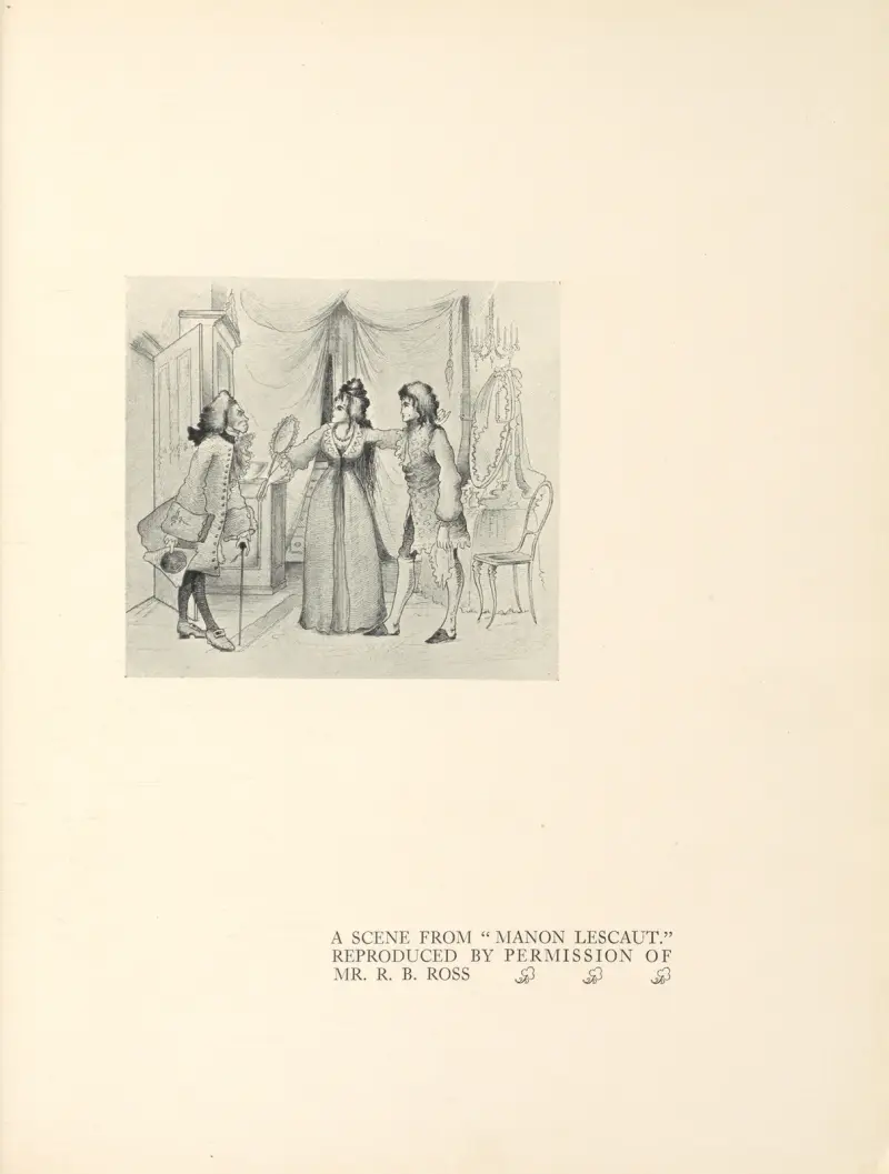 Eine Szene aus „Manon Lescaut“ – Nr. 1 von Aubrey Vincent Beardsley