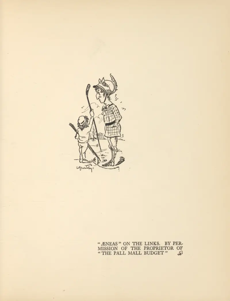 Aeneas auf dem Golfplatz von Aubrey Vincent Beardsley