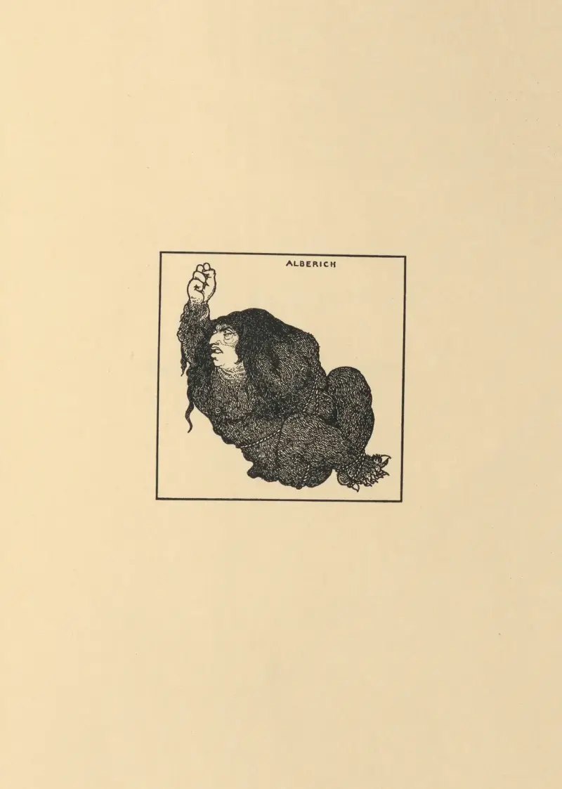 Alberich. To Illustrate ‘Das Rheingold’. From ‘The Savoy’ No.8 av Aubrey Vincent Beardsley