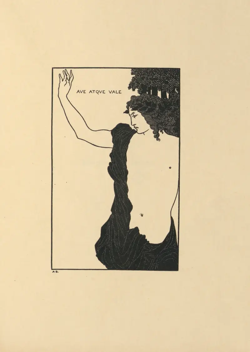 Ave Atque Vale; Catullus, Carmen Ci. From ‘The Savoy’ No.7 av Aubrey Vincent Beardsley