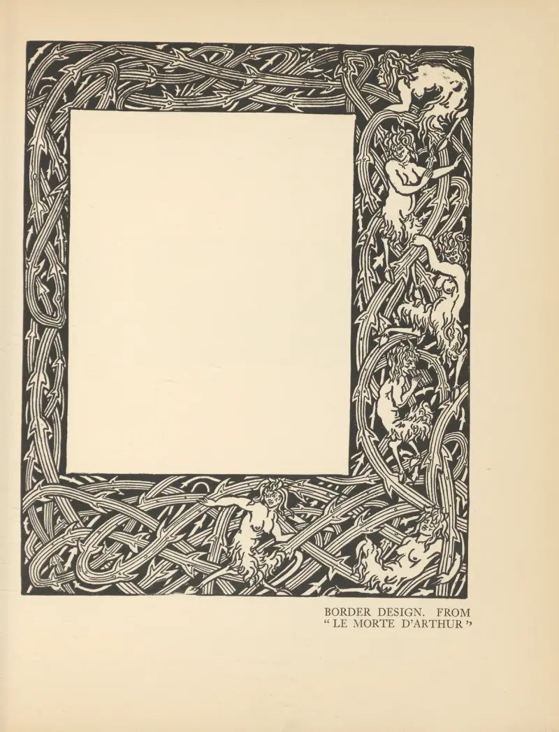Randdekoration. Aus ‚Le Morte d’Arthur‘ – Nr. 1 von Aubrey Vincent Beardsley