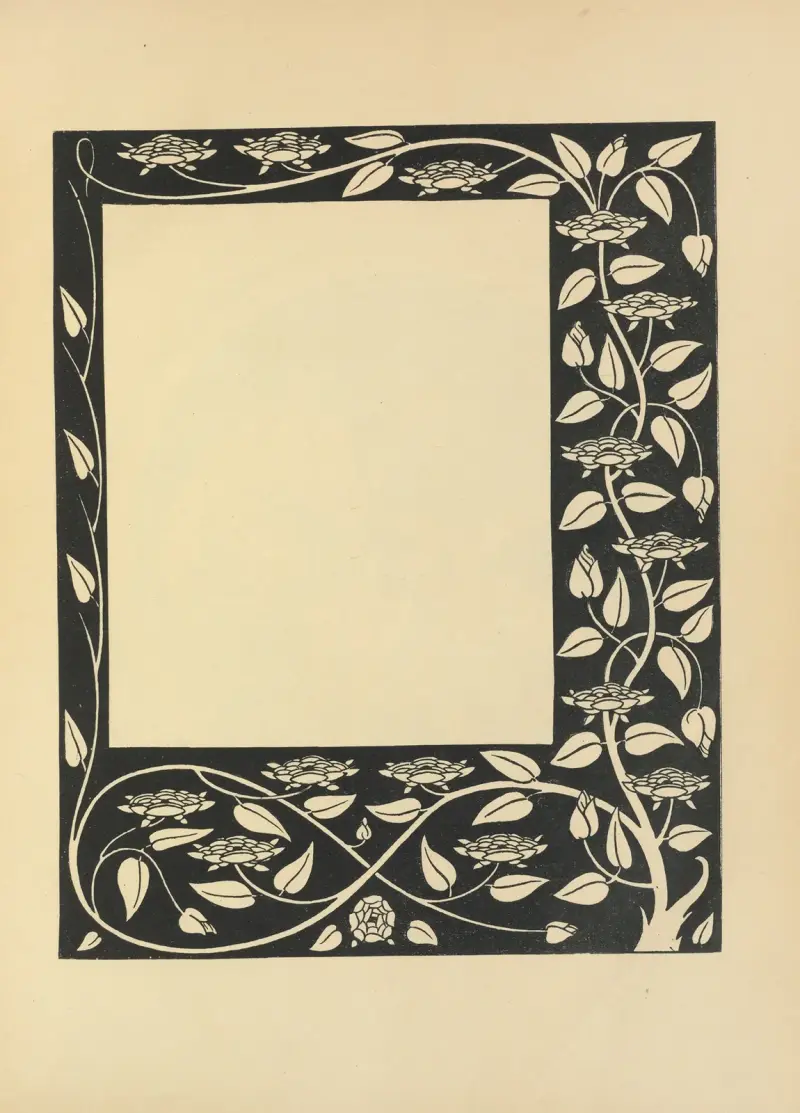 Randverzierung aus 'Le Morte Darthur', 1897 – Nr. 2 von Aubrey Vincent Beardsley