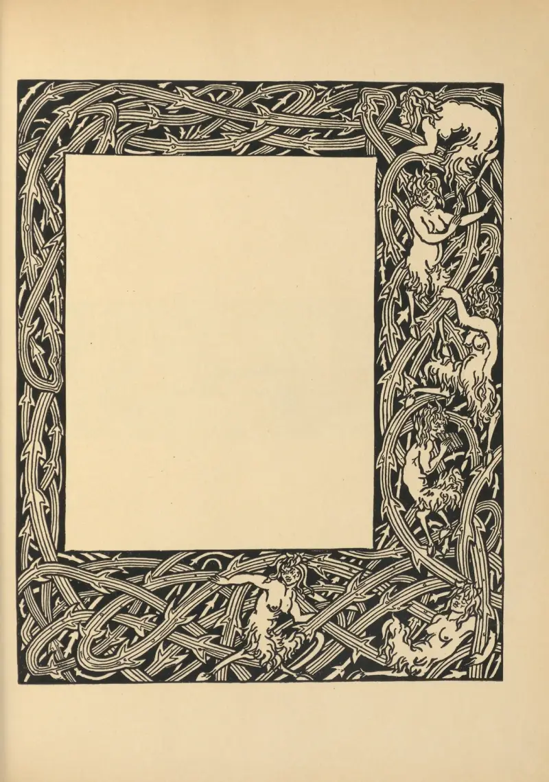 Randmuster. Aus 'Le Morte d'Arthur' – Nr. 4 von Aubrey Vincent Beardsley