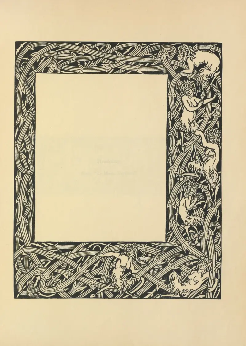 Bordur z „Le Morte Darthur“, 1897 – Nr. 1, Aubrey Vincent Beardsley
