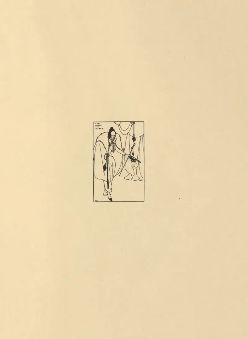 Carl Maria Von Weber. From ‘The Savoy’ No.8 av Aubrey Vincent Beardsley