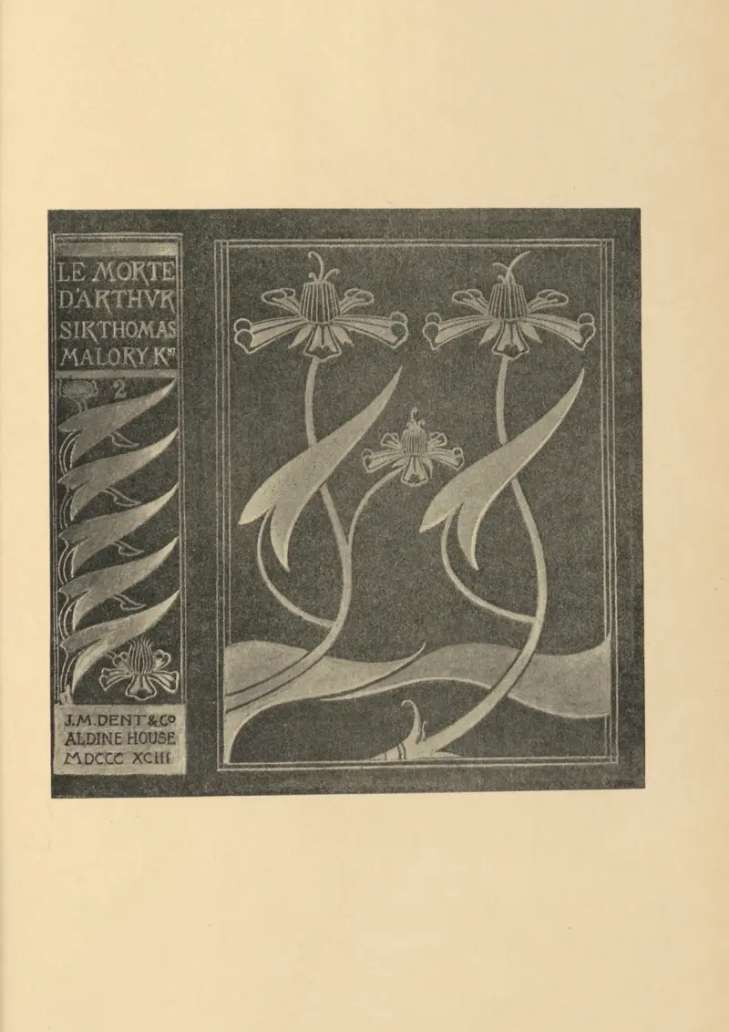 Cover Design. From ‘Le Morte d’Arthur’ – nr 2 av Aubrey Vincent Beardsley