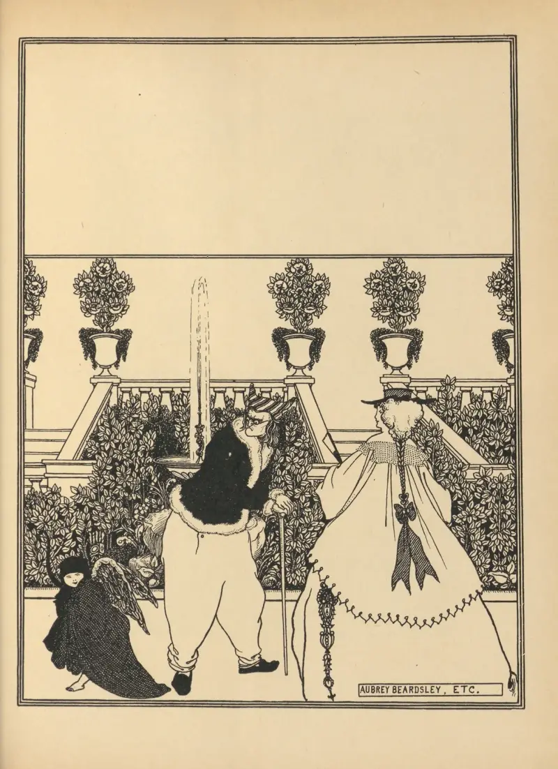 Cover Design. From ‘The Savoy’ No.3 av Aubrey Vincent Beardsley