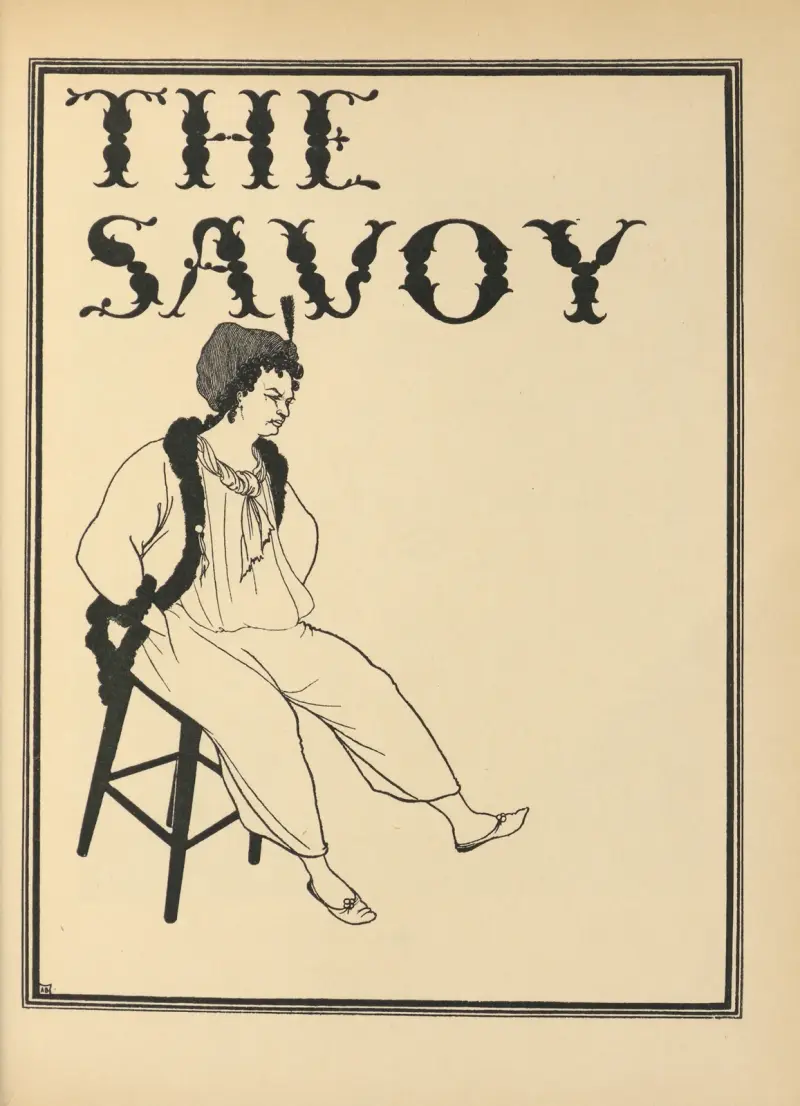 Cover Design. From ‘The Savoy’ No.8 av Aubrey Vincent Beardsley