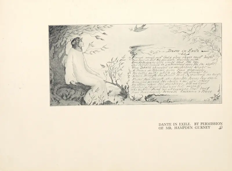 Dante im Exil von Aubrey Vincent Beardsley