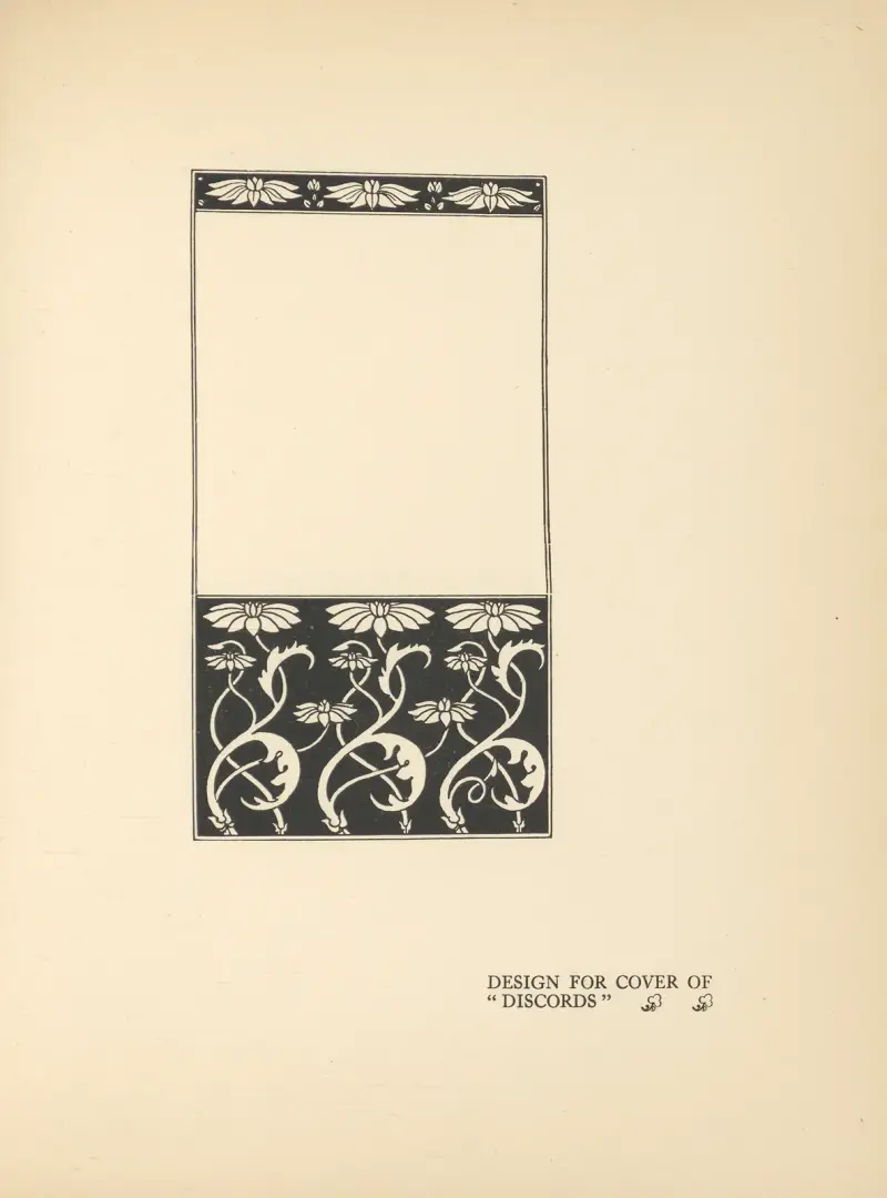 Design for cover of ‘Discords’ av Aubrey Vincent Beardsley