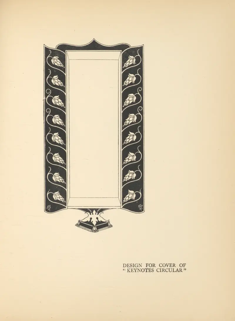 Design for cover of ‘Keynotes Circular’ av Aubrey Vincent Beardsley