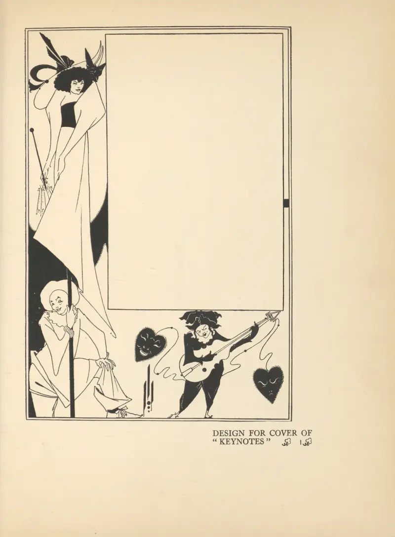 Design for cover of ‘Keynotes’ av Aubrey Vincent Beardsley
