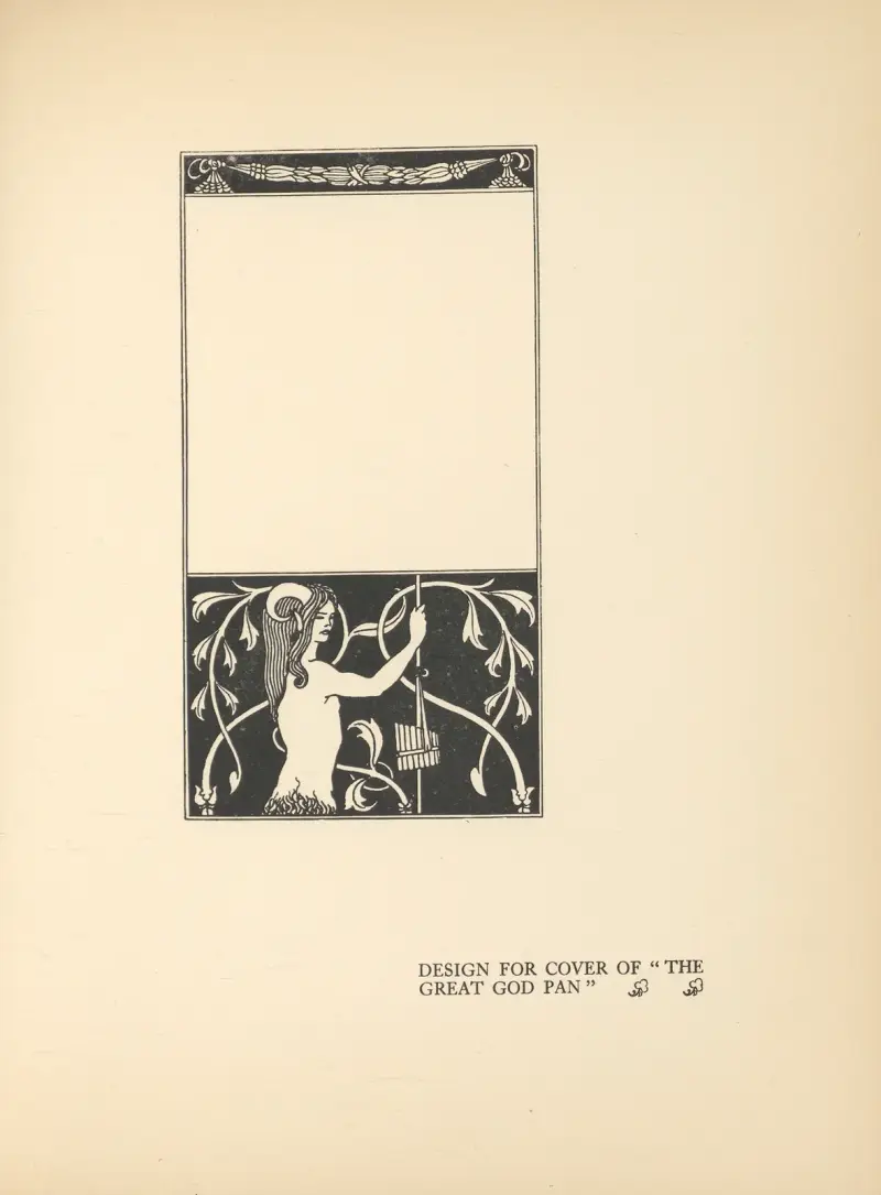 Omslagsdesign för 'The Great God Pan' av Aubrey Vincent Beardsley
